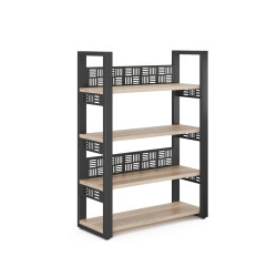 Стеллаж открытый Kobor SO4-80/36 black/natural