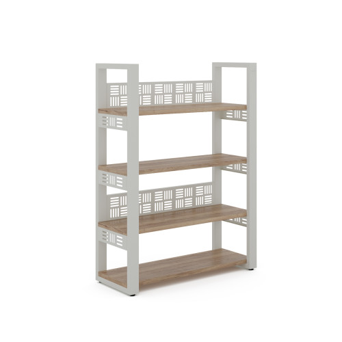 Стеллаж открытый Kobor SO4-120/36 white/natural Стеллаж открытый Kobor SO4-120/36 white/natural