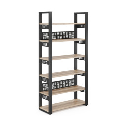 Стеллаж открытый Kobor SO6-120/36 black/natural