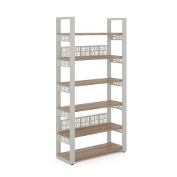 Стеллаж открытый Kobor SO6-120/36 white/natural