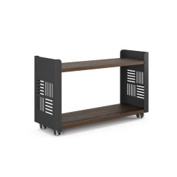 Стеллаж мобильный Kobor SМ2-90/30 black/charlston