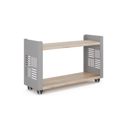 Стеллаж мобильный Kobor SМ2-90/30 aluminum/natural