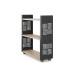 Стеллаж мобильный Kobor SM3-90/30 black/natural