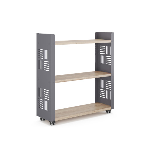 Стеллаж мобильный Kobor SM3-90/30 graphite/natural Стеллаж мобильный Kobor SM3-90/30 graphite/natural
