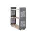 Стеллаж мобильный Kobor SM3-90/30 graphite/natural Стеллаж мобильный Kobor SM3-90/30 graphite/natural