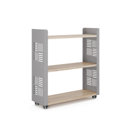 Стеллаж мобильный Kobor SM3-90/30 aluminum/natural Стеллаж мобильный Kobor SM3-90/30 aluminum/natural