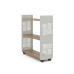 Стеллаж мобильный Kobor SM3-90/30 white/natural Стеллаж мобильный Kobor SM3-90/30 white/natural