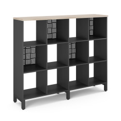 Стеллажная система SQ-3Х4 black/natural