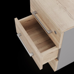 Тумба приставная Kobor TS3-40/70 aluminum/natural