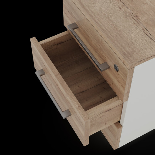 Тумба приставная Kobor TS3-40/60 white/natural Тумба приставная Kobor TS3-40/60 white/natural