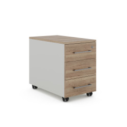 Тумба мобильная Kobor TМ3-40/60 white/natural Тумба мобильная Kobor TМ3-40/60 white/natural