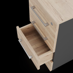Тумба приставная Kobor TS4-40/70 black/natural Тумба приставная Kobor TS4-40/70 black/natural