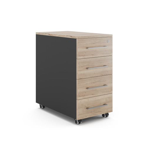 Тумба мобильная Kobor TМ4-40/50 black/natural