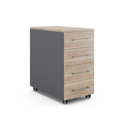 Тумба мобильная Kobor TМ4-40/70 graphite/natural