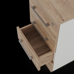 Тумба приставная Kobor TS4-40/60 white/natural Тумба приставная Kobor TS4-40/60 white/natural