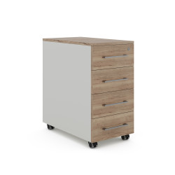 Тумба мобильная Kobor TМ4-40/60 white/natural Тумба мобильная Kobor TМ4-40/60 white/natural
