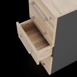 Тумба приставная Kobor TS5-40/80 black/natural Тумба приставная Kobor TS5-40/80 black/natural
