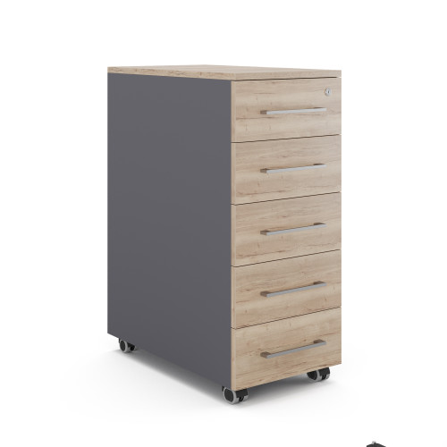 Тумба мобильная Kobor TМ5-40/50 graphite/natural