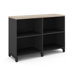 Шкаф открытый Kobor HO/2-120/60/M black/natural
