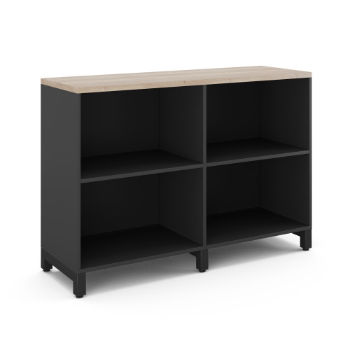 Шкаф открытый Kobor HO/2-120/60/M black/natural