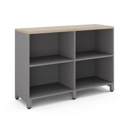 Шкаф открытый Kobor HO/2-120/60/M aluminum/natural