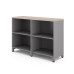 Шкаф открытый Kobor HO/2-120/60/M aluminum/natural