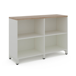 Шкаф открытый Kobor HO/2-120/60/M white/natural Шкаф открытый Kobor HO/2-120/60/M white/natural