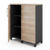 Шкаф распашной Kobor HR/3-90/40/M black/natural