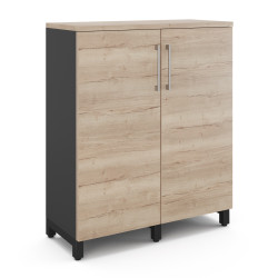 Шкаф распашной Kobor HR/3-90/60/M black/natural Шкаф распашной Kobor HR/3-90/60/M black/natural