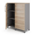 Шкаф распашной Kobor HR/3-90/60/M aluminum/natural Шкаф распашной Kobor HR/3-90/60/M aluminum/natural