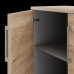 Шкаф распашной Kobor HR/3-90/60/M aluminum/natural Шкаф распашной Kobor HR/3-90/60/M aluminum/natural