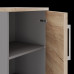 Шкаф распашной Kobor HR/3-45/40/M aluminum/natural