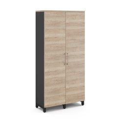 Шкаф распашной Kobor HR/5-90/40/M black/natural Шкаф распашной Kobor HR/5-90/40/M black/natural