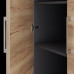 Шкаф распашной Kobor HR/5-90/40/M graphite/natural Шкаф распашной Kobor HR/5-90/40/M graphite/natural