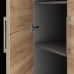 Шкаф распашной Kobor HR/5-90/60/M aluminum/natural Шкаф распашной Kobor HR/5-90/60/M aluminum/natural
