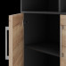 Шкаф распашной Kobor HR/3/3-90/40/M black/natural Шкаф распашной Kobor HR/3/3-90/40/M black/natural
