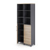 Шкаф распашной Kobor HR/3/3-90/40/M graphite/natural Шкаф распашной Kobor HR/3/3-90/40/M graphite/natural