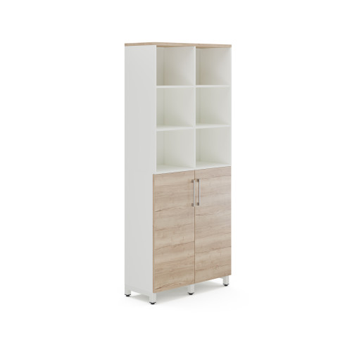 Шкаф распашной Kobor HR/3/3-90/60/M white/natural
