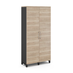 Гардероб распашной Kobor HRG-90/40/M black/natural