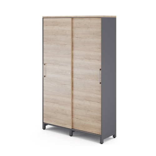 Гардероб-купе Kobor HG-120/40/M graphite/natural