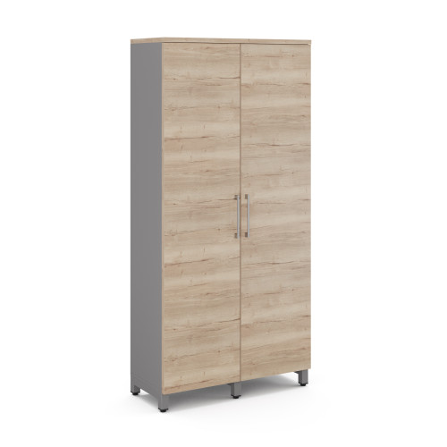 Гардероб распашной Kobor HRG-90/40/M aluminum/natural