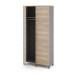 Гардероб распашной Kobor HRG-90/40/M aluminum/natural