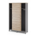 Гардероб-купе Kobor HG-120/60/M aluminum/natural
