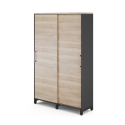 Шкаф-купе гардероб Kobor HKG/5-120/40/M black/natural Шкаф-купе гардероб Kobor HKG/5-120/40/M black/natural