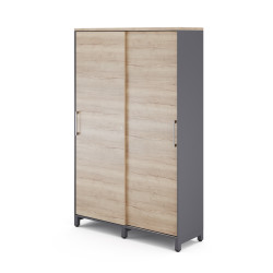 Шкаф-купе гардероб Kobor HKG/5-120/60/M graphite/natural