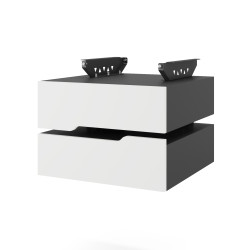 Тумба подвесная на 2 ящика Kobor T-2 black/premium