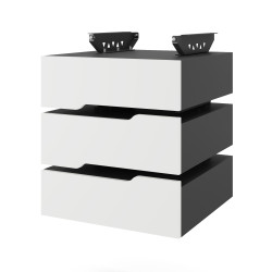 Тумба подвесная на 3 ящика Kobor T-3 black/premium