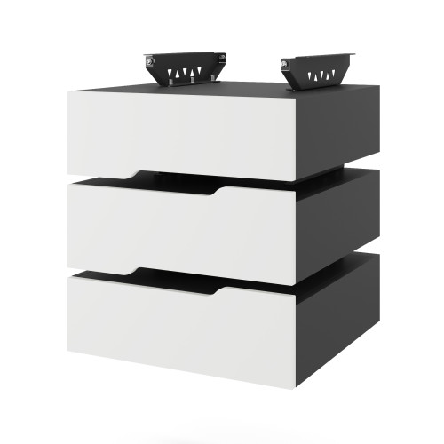 Тумба подвесная на 3 ящика Kobor T-3 black/premium Тумба подвесная на 3 ящика Kobor T-3 black/premium