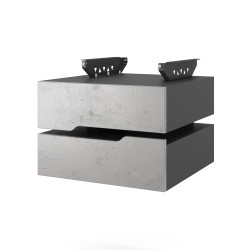 Тумба подвесная на 2 ящика Kobor T-2 black/chicago