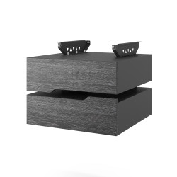 Тумба подвесная на 2 ящика Kobor T-2 black/wood